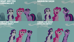Size: 2000x1125 | Tagged: safe, edit, edited screencap, editor:quoterific, imported from derpibooru, screencap, pinkie pie, rarity, twilight sparkle, read it and weep