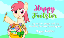 Size: 1074x650 | Tagged: safe, ponerpics exclusive, insect, pony, ants, basket, card, easter, easter basket, easter egg, feet, female, holiday, wat