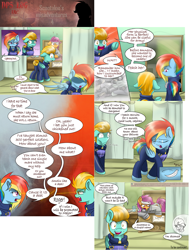 Size: 2567x3387 | Tagged: safe, artist:redheadfly, imported from derpibooru, lightning dust, rainbow dash, scootaloo, pony, comic:dps, comic, older