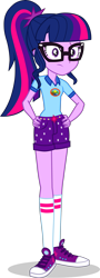 Size: 1455x4032 | Tagged: safe, artist:dustinwatsongkx, imported from derpibooru, sci-twi, twilight sparkle, human, equestria girls, camp everfree outfits, female, glasses, hand on hip, my little pony equestria girls: legend of everfree, simple background, solo, transparent background