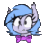 Size: 400x400 | Tagged: safe, artist:thebatfang, oc, oc only, oc:lucky roll, bat pony, pony, animated, bust, cute, cute little fangs, fangs, female, gif, mare, open smile, portrait, simple background, solo, talking, transparent background