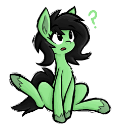 Size: 748x796 | Tagged: safe, artist:daze, imported from derpibooru, oc, oc only, oc:filly anon, earth pony, pony, female, filly, question mark, simple background, solo, transparent background