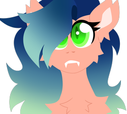 Size: 6648x6000 | Tagged: safe, artist:crazysketch101, imported from derpibooru, oc, oc:misty, bat pony, pony, fangs, lineless, solo