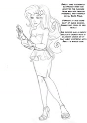 Size: 900x1276 | Tagged: safe, artist:arania, imported from derpibooru, rarity, human, choker, dialogue, female, human to anthro, humanized, monochrome, present, solo, transformation, transformation sequence