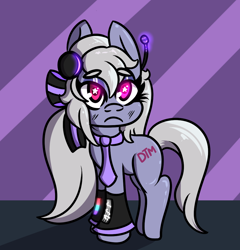 Size: 946x987 | Tagged: safe, artist:lazerblues, imported from derpibooru, earth pony, pony, headphones, necktie, vocaloid, white hair, yowane haku