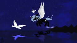 Size: 1920x1080 | Tagged: safe, artist:spectrum205, imported from derpibooru, oc, alicorn, ghost, ghost pony, undead, solo