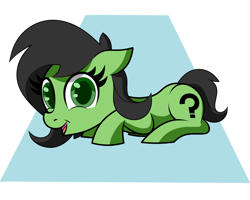 Size: 1500x1200 | Tagged: safe, artist:scandianon, imported from derpibooru, oc, oc only, oc:filly anon, female, filly, floppy ears, foal, looking at you, lying down, open mouth, open smile, prone, smiling