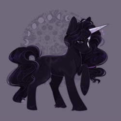 Size: 1000x1000 | Tagged: safe, artist:smolashecc, imported from derpibooru, oc, oc only, oc:nightingale, pony, unicorn, horn, male, solo, unicorn oc