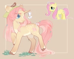 Size: 2500x2000 | Tagged: safe, artist:smolashecc, imported from derpibooru, fluttershy, bird, pony, unicorn, female, race swap, redraw, solo, unicorn fluttershy