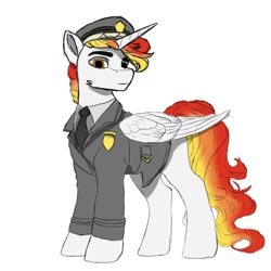 Size: 2000x2000 | Tagged: safe, artist:fire ray, imported from derpibooru, oc, oc only, oc:fire ray, alicorn, male, simple background, solar empire, solo, white background