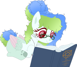 Size: 1455x1271 | Tagged: safe, artist:pure-blue-heart, imported from derpibooru, oc, oc:momma blue, pegasus, book, female, freckles, glasses, mare, pegasus oc, simple background, transparent background, wings