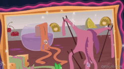 Size: 520x293 | Tagged: safe, imported from derpibooru, screencap, spike, dragon, pony, equestria girls, equestria girls series, spring breakdown, spoiler:eqg series (season 2), animated, gif, gifrun.com, male, painting, salvador dalí, the persistence of memory
