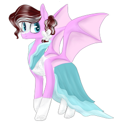 Size: 4000x4000 | Tagged: safe, artist:strawberry-heartrose, imported from derpibooru, oc, bat pony, pony, absurd resolution, clothes, dress, female, gala dress, mare, simple background, solo, transparent background