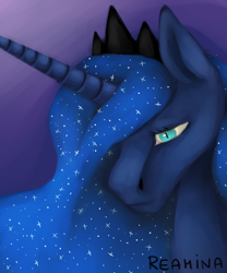 Size: 1000x1200 | Tagged: safe, artist:reamina, imported from derpibooru, princess luna, pony, bust, portrait, solo