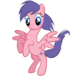 Size: 1280x1280 | Tagged: safe, artist:ikillyou121, artist:marthageneric1999, color edit, edit, imported from twibooru, vector edit, pegasus, pony, friendship is magic, season 1, bipedal, colored, cute, female, g1, g1 northabetes, g1 to g4, generation leap, hooves, hooves up, image, mare, north star (g1), png, rearing, simple background, smiling, transparent background, vector