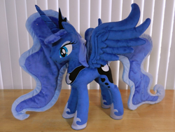 Size: 650x488 | Tagged: source needed, safe, artist:equestriaplush, imported from derpibooru, princess luna, alicorn, pony, concave belly, female, irl, mare, photo, plushie, slender, solo, standing, thin