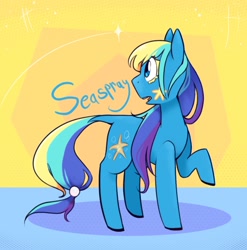 Size: 1080x1094 | Tagged: safe, artist:melodymelanchol, imported from derpibooru, seaspray, earth pony, pony, abstract background, female, g3, mare, solo