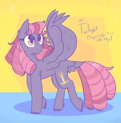 Size: 1080x1094 | Tagged: safe, artist:melodymelanchol, imported from derpibooru, twilight, pegasus, pony, abstract background, ear fluff, female, g1, mare, solo