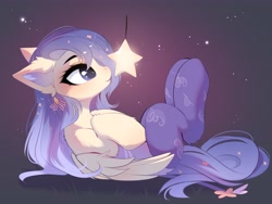 Size: 4096x3087 | Tagged: safe, artist:empress-twilight, imported from derpibooru, oc, oc only, oc:star guardian, pegasus, pony, clothes, ear piercing, female, lying down, piercing, simple background, socks, solo