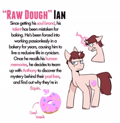 Size: 2002x2048 | Tagged: safe, artist:melodymelanchol, imported from derpibooru, pony, unicorn, comic:smosh in equin, april fools, horn, ian hecox, magic, male, ponified, reference sheet, simple background, smosh, solo, stallion, text, white background