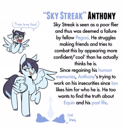Size: 2002x2048 | Tagged: safe, artist:melodymelanchol, imported from derpibooru, pegasus, pony, comic:smosh in equin, anthony padilla, april fools, crying, dialogue, male, ponified, simple background, smosh, solo, speech bubble, stallion, text, white background