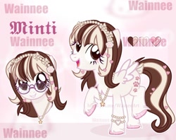 Size: 1280x1013 | Tagged: safe, artist:wainnee, imported from derpibooru, oc, oc:minti, pegasus, pony, commission, solo, your character here