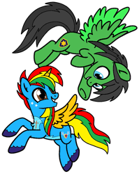 Size: 717x903 | Tagged: safe, artist:shieldwingarmorofgod, imported from derpibooru, oc, oc:shield wing, oc:star armour, alicorn, pegasus, duo, duo male, flying, male, simple background, stallion, transparent background