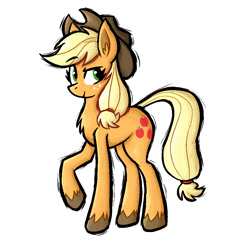 Size: 965x940 | Tagged: safe, artist:daze, imported from derpibooru, applejack, earth pony, pony, female, mare, simple background, solo, white background