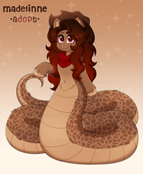 Size: 3500x4276 | Tagged: safe, artist:madelinne, imported from derpibooru, oc, oc only, lamia, original species, adoptable, female, mare, solo