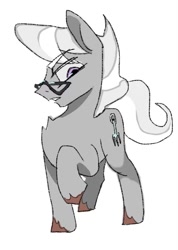 Size: 705x992 | Tagged: safe, artist:shimie96571, imported from derpibooru, silver spoon, earth pony, pony, chest fluff, female, filly, foal, raised hoof, simple background, solo, white background