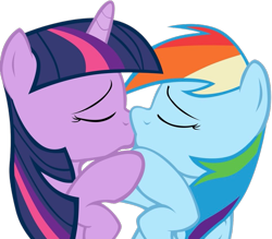Size: 963x844 | Tagged: safe, imported from twibooru, pegasus, unicorn, image, kissing, png