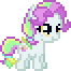 Size: 66x66 | Tagged: safe, artist:botchan-mlp, imported from derpibooru, coconut cream, earth pony, pony, animated, desktop ponies, female, filly, foal, gif, pixel art, simple background, solo, sprite, transparent background