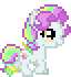 Size: 64x70 | Tagged: safe, artist:botchan-mlp, imported from derpibooru, coconut cream, earth pony, pony, animated, desktop ponies, female, filly, foal, gif, pixel art, simple background, solo, sprite, transparent background, trotting