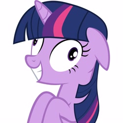 Size: 5000x5000 | Tagged: safe, artist:necromanteion, imported from ponybooru, twilight sparkle, pony, unicorn, absurd resolution, contemplating insanity, female, insanity, insanity face, mare, reaction image, simple background, solo, twilight snapple, unicorn twilight