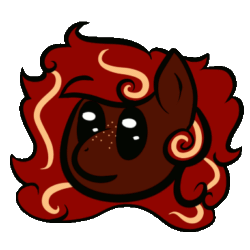 Size: 384x384 | Tagged: safe, artist:thevioletyoshi, imported from twibooru, oc, oc only, unnamed oc, pony, animated, cute, freckles, gif, head only, image, ocbetes, simple background, solo, tongue out, transparent background