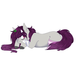 Size: 2048x1536 | Tagged: safe, artist:pixelberrry, imported from derpibooru, oc, earth pony, pony, female, horns, lying down, mare, prone, simple background, solo, transparent background