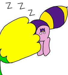 Size: 3023x3351 | Tagged: safe, imported from derpibooru, pipp petals, bee pony, original species, bumblebipp, butt, buttstuck, flower, g5, onomatopoeia, passed out, sleeping, sound effects, species swap, stuck, zzz