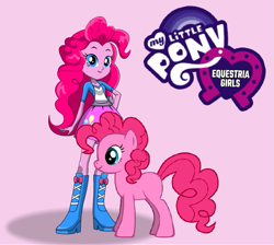 Size: 713x640 | Tagged: safe, artist:qbert2kcat, imported from derpibooru, pinkie pie, earth pony, human, pony, equestria girls, female, my little pony equestria girls, solo