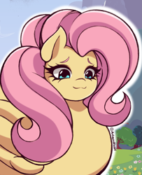 Size: 1661x2048 | Tagged: safe, artist:artmorheart, imported from derpibooru, fluttershy, pegasus, pony, cute, small head, smiling, wings