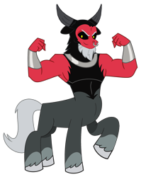 Size: 2094x2627 | Tagged: safe, artist:mlgtrap, imported from derpibooru, lord tirek, centaur, taur, antagonist, g4 to g5, g5, generation leap, male, piercing, ponytaur, redesign, simple background, solo, tell your tale accurate, transparent background, vector