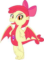 Size: 1337x1821 | Tagged: safe, artist:dupontsimon, imported from derpibooru, apple bloom, dragon, fanfic:magic shorts, equestria girls, dragon bloom, dragonified, fanfic art, simple background, solo, species swap, transformation, transparent background, vector