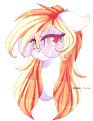 Size: 2400x3121 | Tagged: safe, artist:krissstudios, imported from derpibooru, oc, oc:sally lovely, pony, bust, female, glasses, mare, portrait, simple background, solo, transparent background