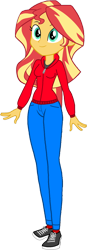 Size: 524x1508 | Tagged: safe, artist:invisibleink, artist:tylerajohnson352, imported from derpibooru, sunset shimmer, equestria girls, clothes, converse, denim, hoodie, jacket, jeans, pants, shirt, shoes, simple background, solo, transparent background, zipper