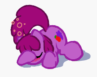 Size: 196x156 | Tagged: safe, artist:ajin, imported from derpibooru, berry punch, berryshine, earth pony, pony, drunk, female, inchworm animation, lying down, mare, picture for breezies, prone, simple background, sleeping, solo, white background