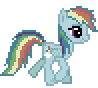 Size: 98x88 | Tagged: safe, artist:jaye, artist:monkeyjay, imported from derpibooru, mean rainbow dash, pony, the mean 6, animated, clone, desktop ponies, pixel art, simple background, solo, sprite, transparent background, trotting