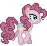 Size: 94x92 | Tagged: safe, artist:jaye, artist:monkeyjay, imported from derpibooru, mean pinkie pie, pony, the mean 6, animated, clone, desktop ponies, pixel art, simple background, solo, sprite, transparent background, trotting