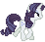 Size: 92x86 | Tagged: safe, artist:jaye, artist:monkeyjay, imported from derpibooru, mean rarity, pony, the mean 6, animated, clone, desktop ponies, pixel art, simple background, solo, sprite, transparent background, trotting