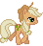 Size: 88x96 | Tagged: safe, artist:jaye, artist:monkeyjay, imported from derpibooru, mean applejack, pony, the mean 6, animated, clone, desktop ponies, pixel art, simple background, solo, sprite, transparent background, trotting