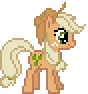 Size: 88x94 | Tagged: safe, artist:jaye, artist:monkeyjay, imported from derpibooru, mean applejack, pony, the mean 6, animated, clone, desktop ponies, pixel art, simple background, solo, sprite, surprised, transparent background
