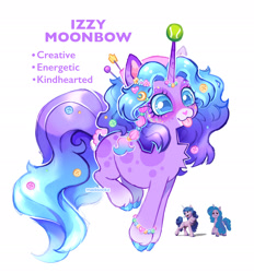 Size: 2048x2210 | Tagged: safe, artist:madisockz, imported from derpibooru, izzy moonbow, pony, unicorn, :3, :p, alternate color palette, alternate design, ball, big eyes, blue eyes, bracelet, braid, button, chest fluff, coat markings, colored eartips, colored eyebrows, colored hooves, colored nose, colored pinnae, cute, eyebrows, eyebrows visible through hair, face paint, female, freckles, g5, gradient horn, gradient mane, gradient tail, hair accessory, hairclip, hairpin, heart nose, high res, horn, horn accessory, izzy's tennis ball, izzybetes, jewelry, jumping, long horn, long mane, long tail, mare, missing cutie mark, multicolored mane, purple coat, purple text, redesign, scrunchie, shiny hooves, shiny mane, shiny tail, signature, simple background, smiling, socks (coat markings), solo, spots, spotted, tail, tail accessory, tennis ball, text, tied tail, tongue out, two toned tail, unicorn horn, unshorn fetlocks, wavy mane, wavy tail, white background, wingding eyes